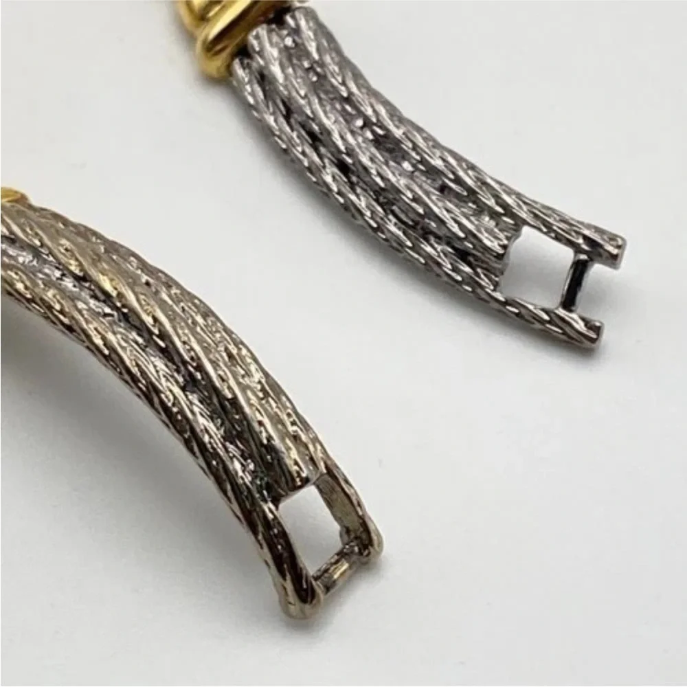 Vintage GUCCI Gold & Silver Horsebit Necklace, Bracelet & Earring—Rare Set - Picture 7 of 14